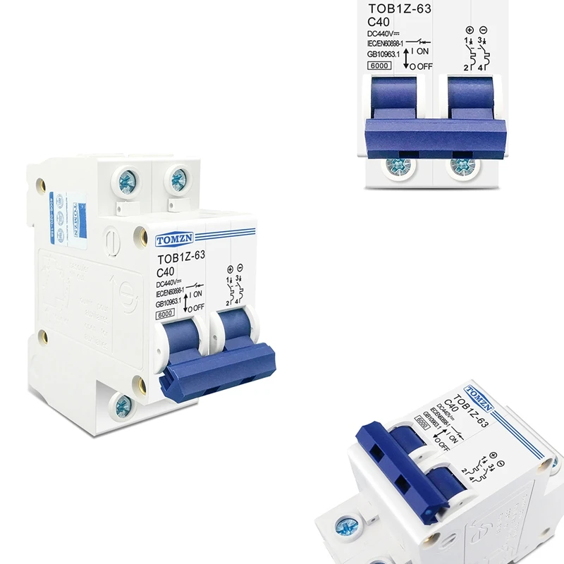 Автоматический мини-выключатель TOMZN 2P DC MCB 6KA 440 В для защиты от перегрузки и короткого замыкания 
Автоматический мини-выключатель TOMZN 2P DC MCB 6KA 440 В для защиты от перегрузки и короткого замыкания