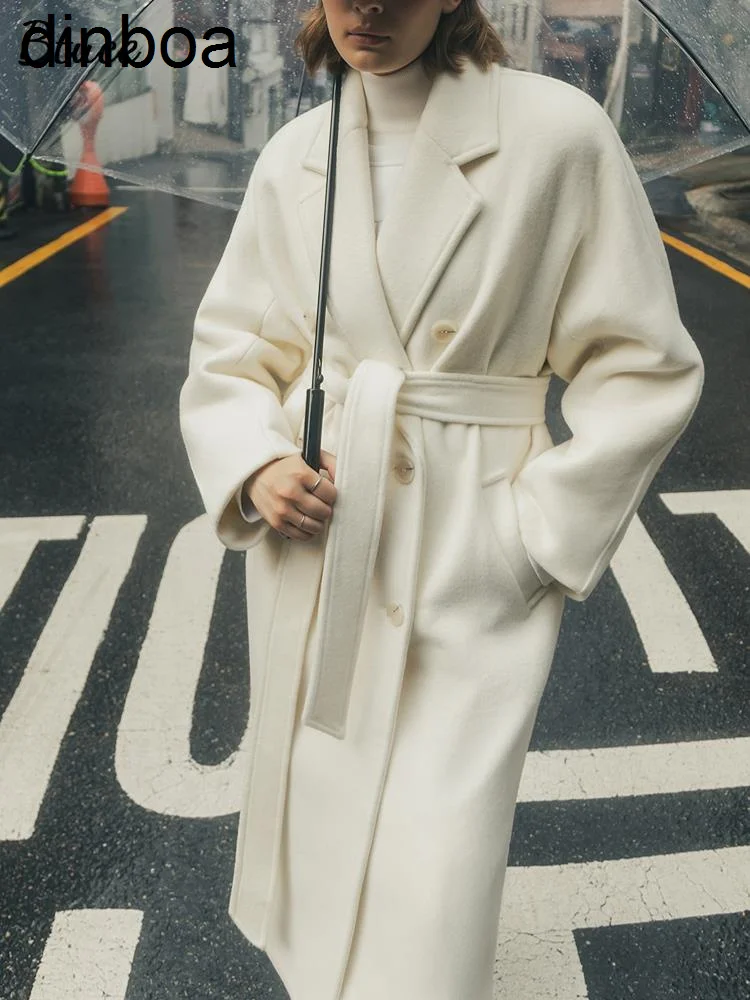 Winter Women Elegant Long Woolen Coat with Belt Solid Casual Double Breasted Chic Outerwear Ladies Overcoat Female Clothes New
Winter Women Elegant Long Woolen Coat with Belt Solid Casual Double Breasted Chic Outerwear Ladies Overcoat Female Clothes New