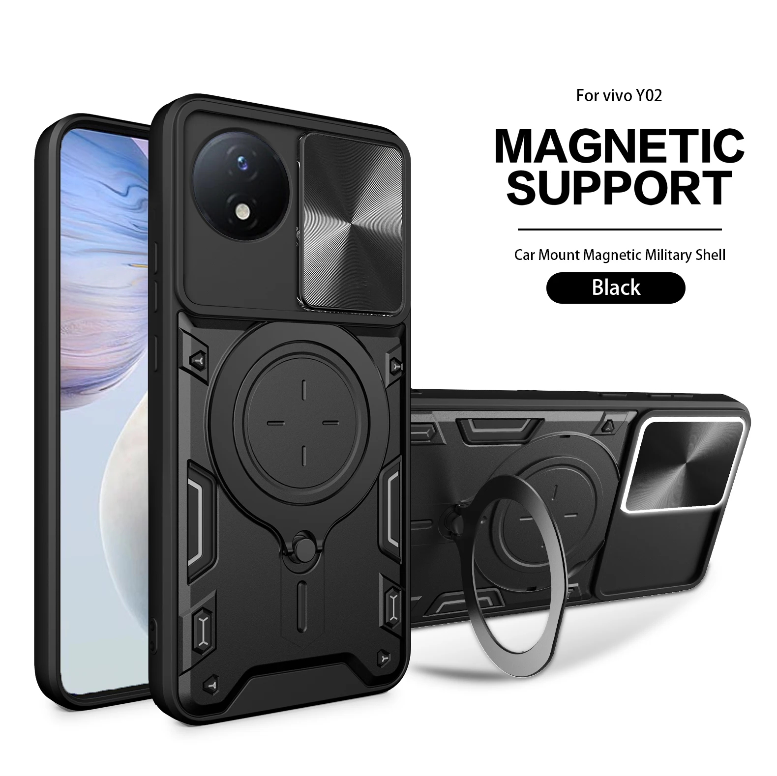 Magnetic Ring Holder Phone Case For VIVO Y02 v23 Y77 Y35 Y22 Y22S Cover MagSafe Wireless Charging Funda
Magnetic Ring Holder Phone Case For VIVO Y02 v23 Y77 Y35 Y22 Y22S Cover MagSafe Wireless Charging Funda