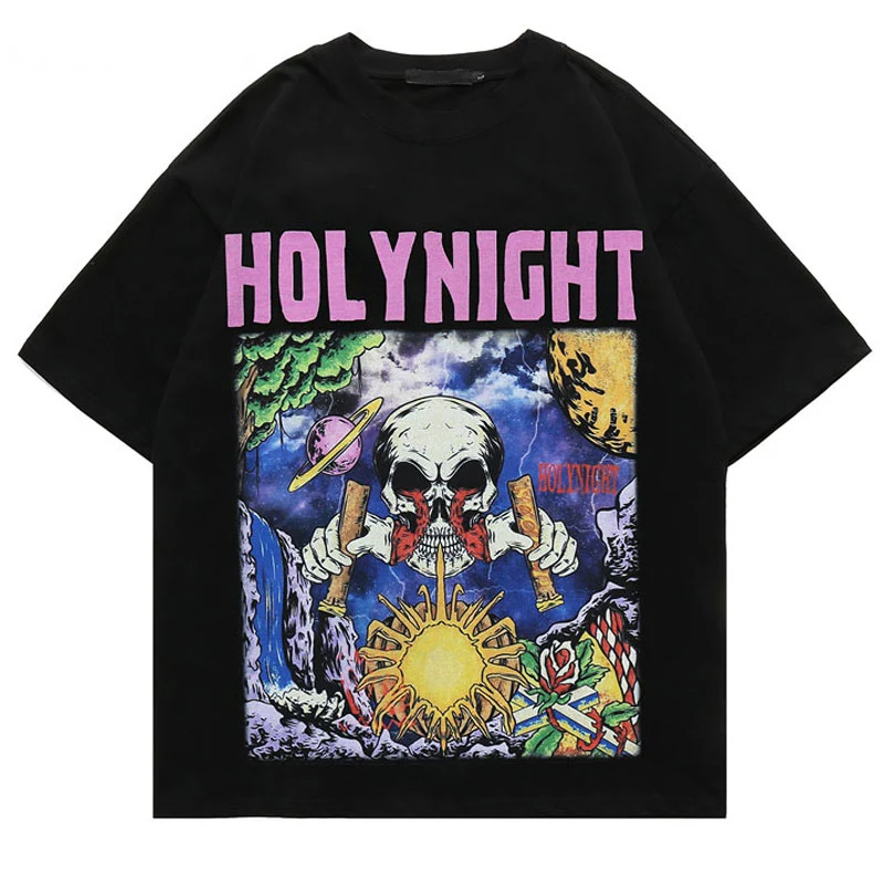 Punk T Shirt Men Streetwear Tops Hip Hop Skull Graphic Print T-Shirt Mens Gothic Cotton Tshirt Harajuku Casual Short Sleeve Tees
Punk T Shirt Men Streetwear Tops Hip Hop Skull Graphic Print T-Shirt Mens Gothic Cotton Tshirt Harajuku Casual Short Sleeve Tees