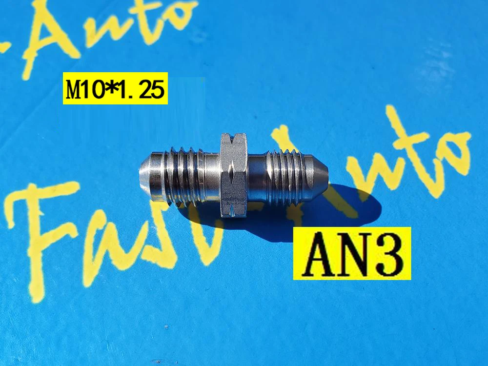 

Stainless Steel male m10 P1.25 m10*1.25 to male 3an an3 3/8"-24unf thread tpfe tpfe hose end adaptor adapter fitting