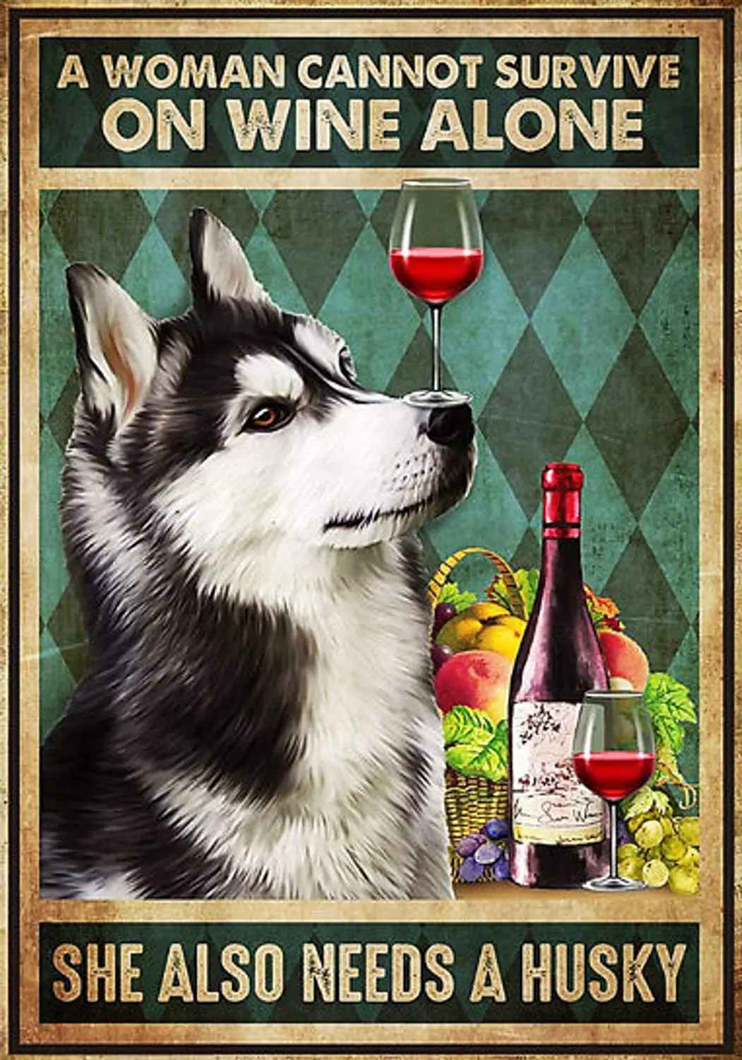 New Vintage Metal Tin Sign Bathroom Poster Husky Gift Girl and Dog Poster Wine and Dog Kitchen Art Deco Plaque
New Vintage Metal Tin Sign Bathroom Poster Husky Gift Girl and Dog Poster Wine and Dog Kitchen Art Deco Plaque