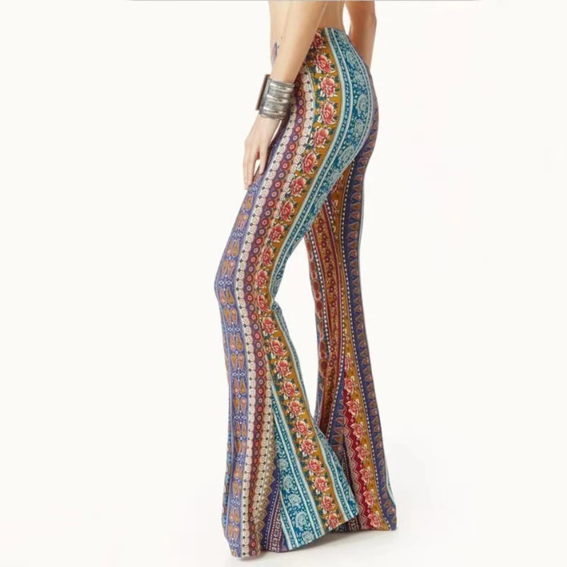 Summer Autumn Fashion Tight Hip Women Pants Retro Print Pattern Wide Leg Big Flare High Waist Trousers Casual Female Bottoms
Summer Autumn Fashion Tight Hip Women Pants Retro Print Pattern Wide Leg Big Flare High Waist Trousers Casual Female Bottoms