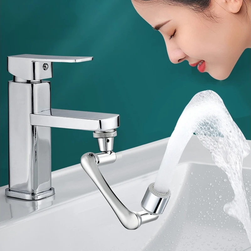 1080° Rotating Large-Angle Faucet Aerator Robotic Arm Splash Faucet Extender 2 Water Outlet Modes
1080° Rotating Large-Angle Faucet Aerator Robotic Arm Splash Faucet Extender 2 Water Outlet Modes