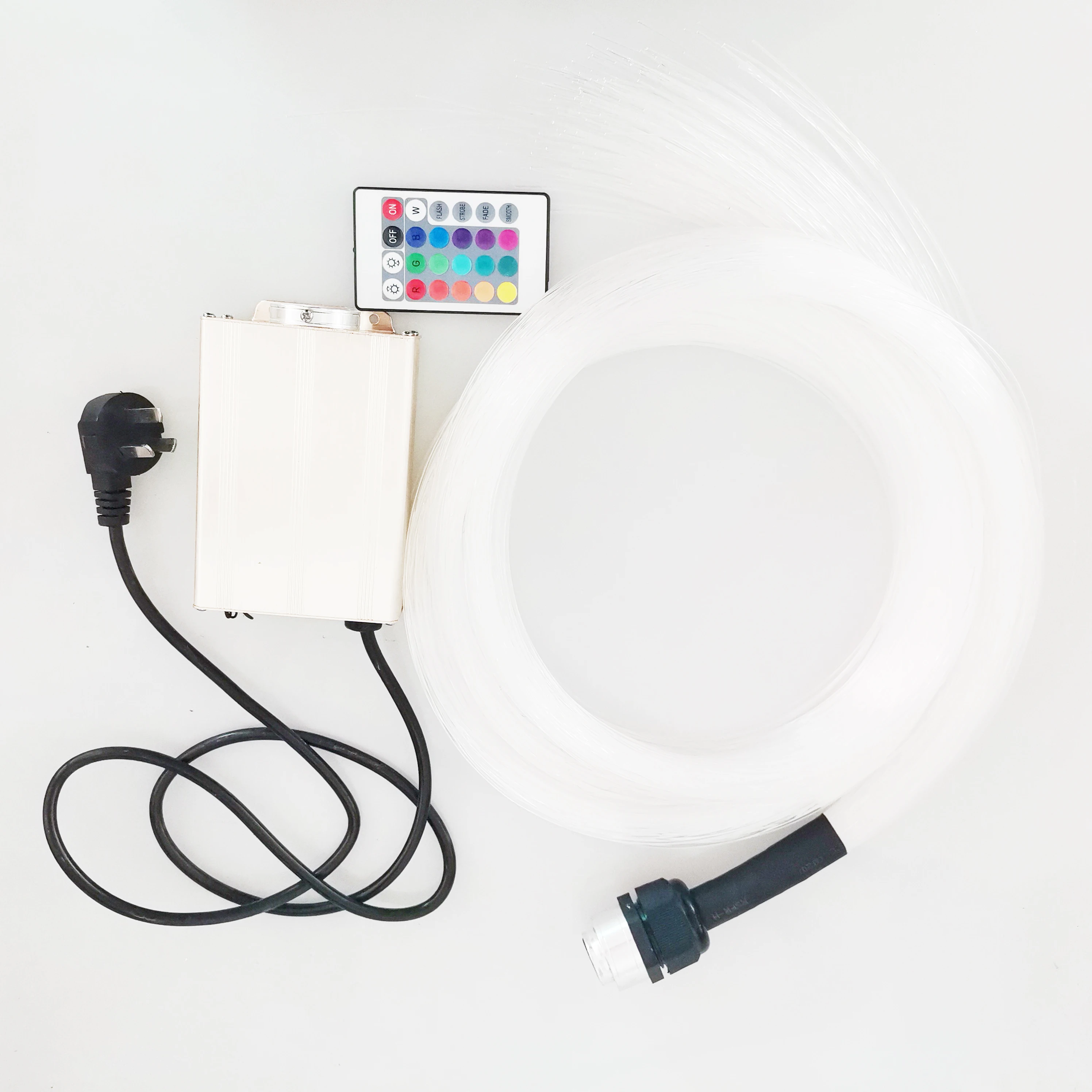 Color changing LED fiber optic light with 800pcs 0.75mm fiber cables and 1pc 32W illuminator
Color changing LED fiber optic light with 800pcs 0.75mm fiber cables and 1pc 32W illuminator