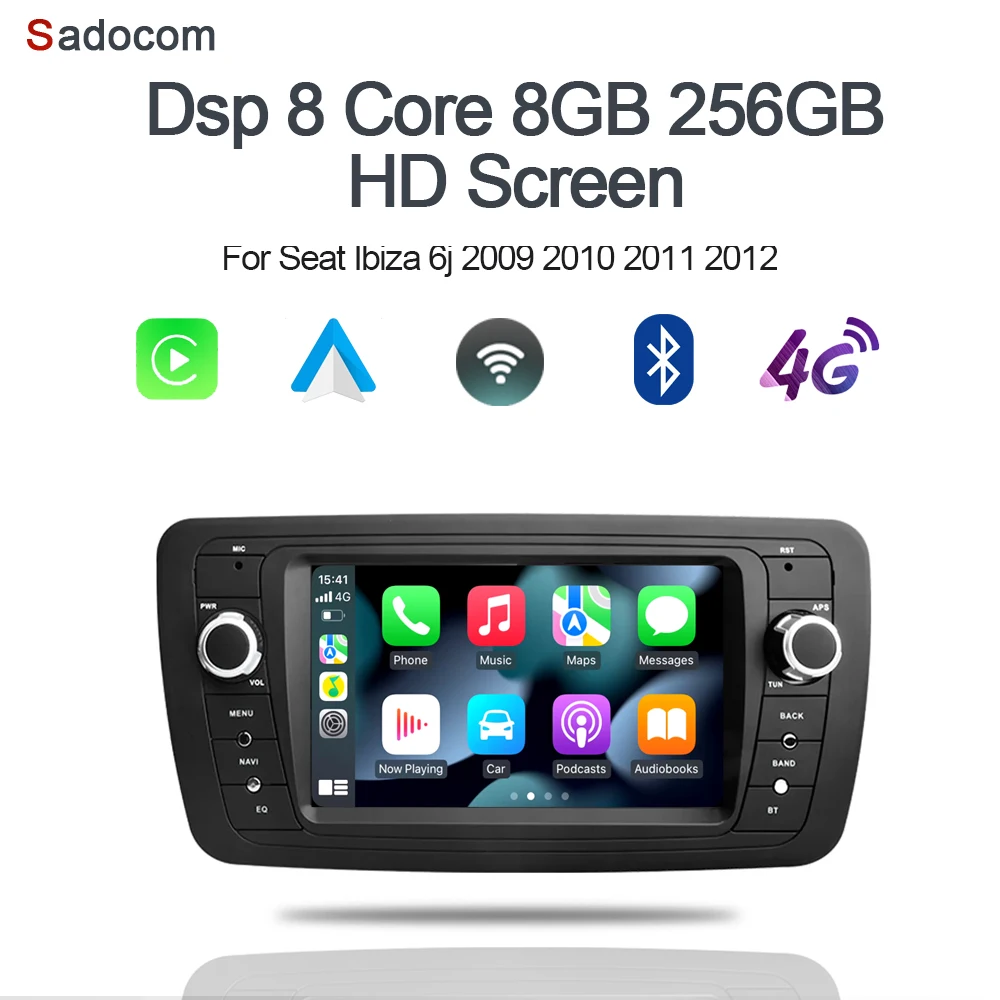 Автомобильный DVD-плеер 8 ГБ + 256 DSP Carplay 4G LTE 7 дюймов 2 din Android 12 0 навигация Авторадио