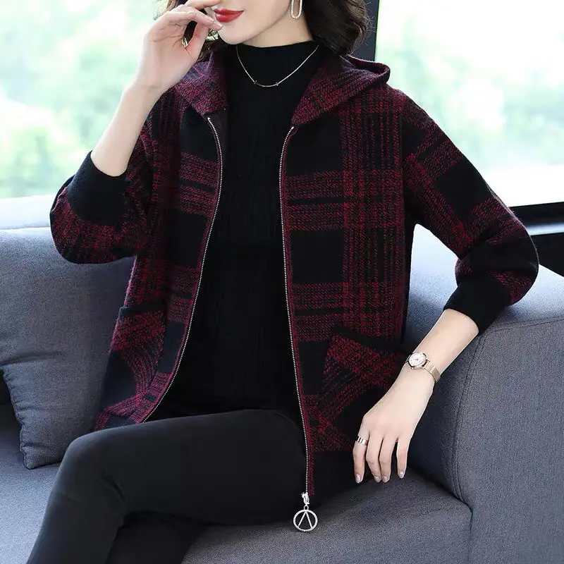 2021 New Spring and Autumn Plaid Sweater Cardigan Women New Faux Mink Fleece Knitted Cardigan Jacket Female Loose Outwear N57
2021 New Spring and Autumn Plaid Sweater Cardigan Women New Faux Mink Fleece Knitted Cardigan Jacket Female Loose Outwear N57