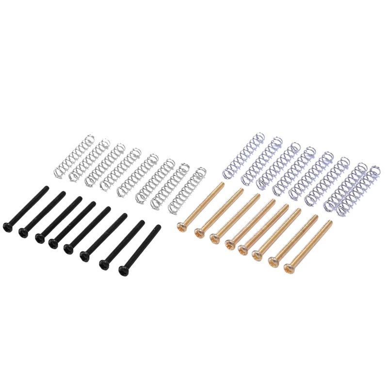 16 Pcs M3X30MM Electric Guitar Humbucker Pickup Adjust Height Screw And Springs , 8 Pcs Gold With 8 Pcs Black
16 Pcs M3X30MM Electric Guitar Humbucker Pickup Adjust Height Screw And Springs , 8 Pcs Gold With 8 Pcs Black