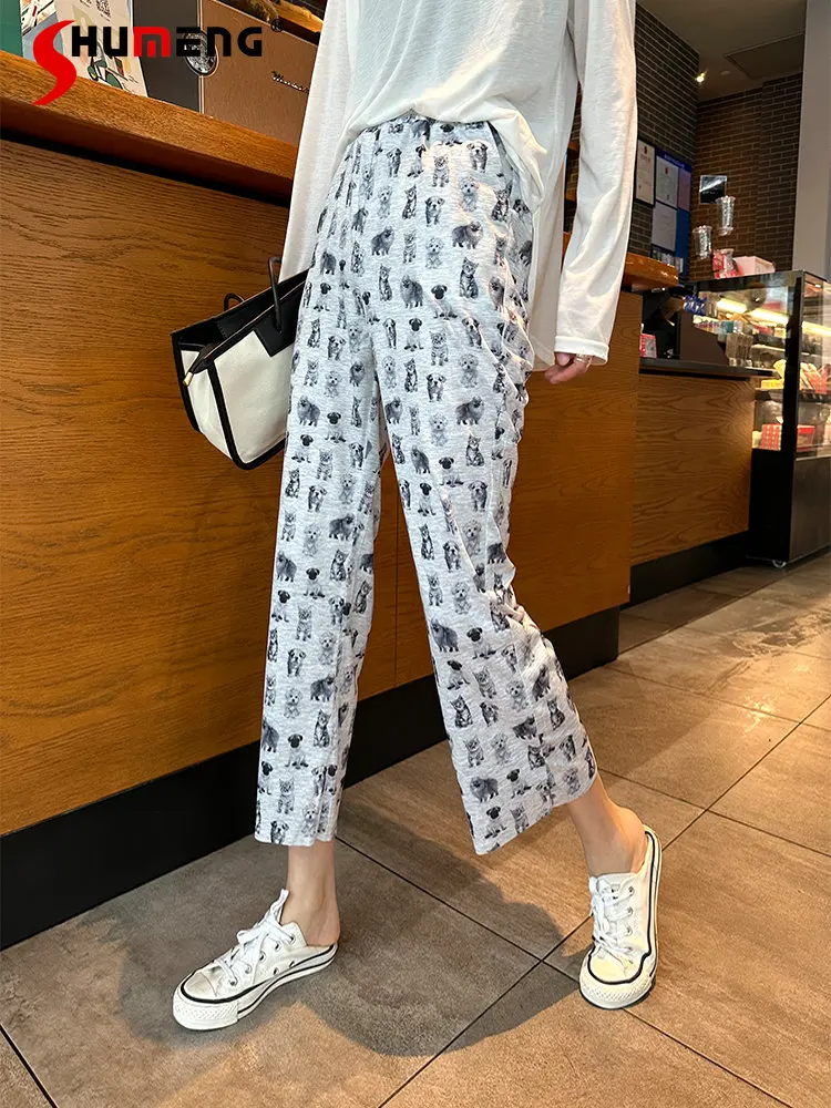 2023 Spring and Summer New Slimming Animal Cartoon Print Micro Elastic Casual Pants Cropped Pants High Waist Straight-Leg Shorts
2023 Spring and Summer New Slimming Animal Cartoon Print Micro Elastic Casual Pants Cropped Pants High Waist Straight-Leg Shorts