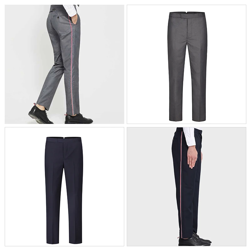 TB THOM Men's Pants Side Seam Striped Solid Foraml Suit Pants 2022 New Arrival Business Casual Smart Men Trousers
TB THOM Men's Pants Side Seam Striped Solid Foraml Suit Pants 2022 New Arrival Business Casual Smart Men Trousers