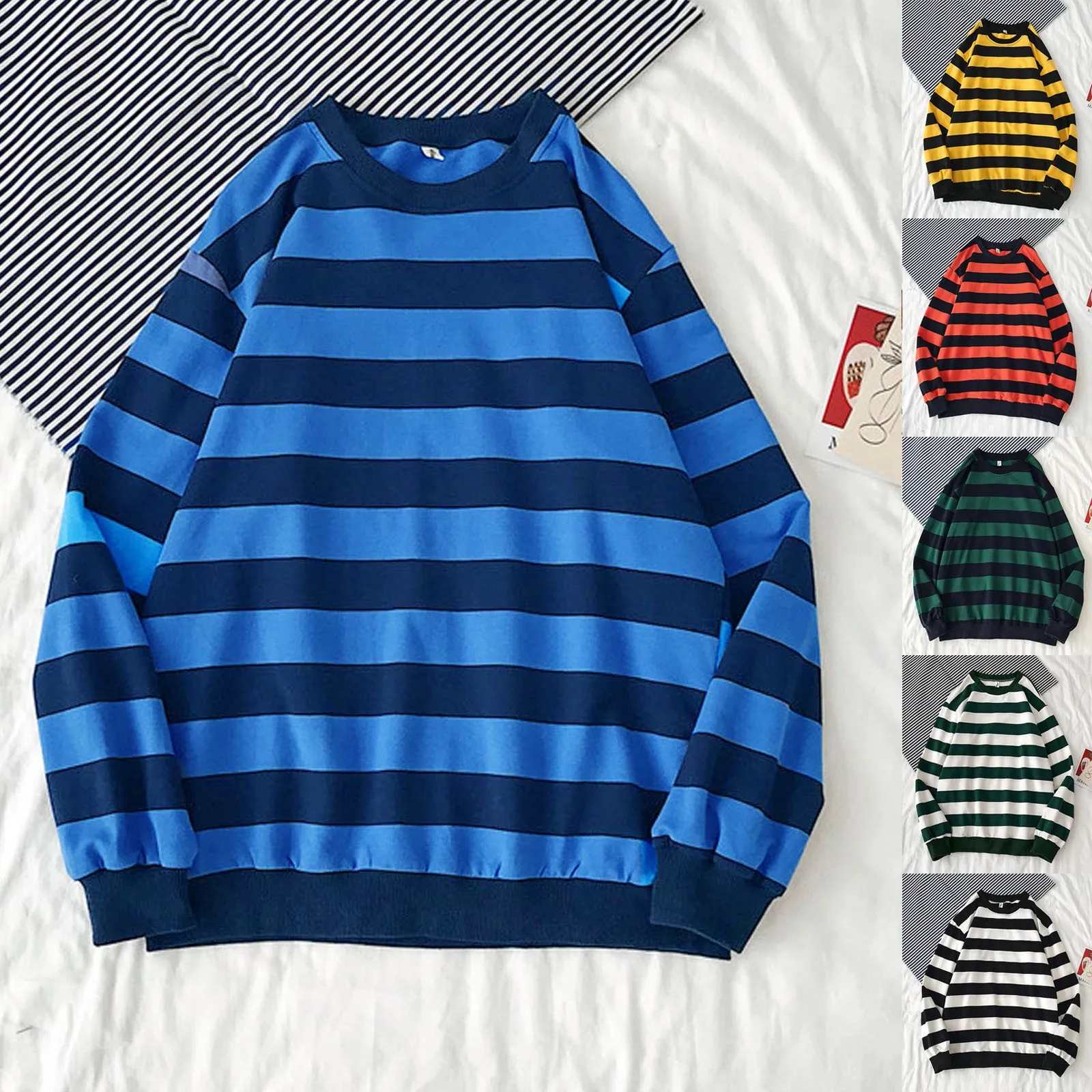 Light Steel Sweatshirt Men's Autumn Winter Sweatshirt Round Pullover Tops Long Sleeved Stripe Blouse Womens V Neck Sweater
Light Steel Sweatshirt Men's Autumn Winter Sweatshirt Round Pullover Tops Long Sleeved Stripe Blouse Womens V Neck Sweater