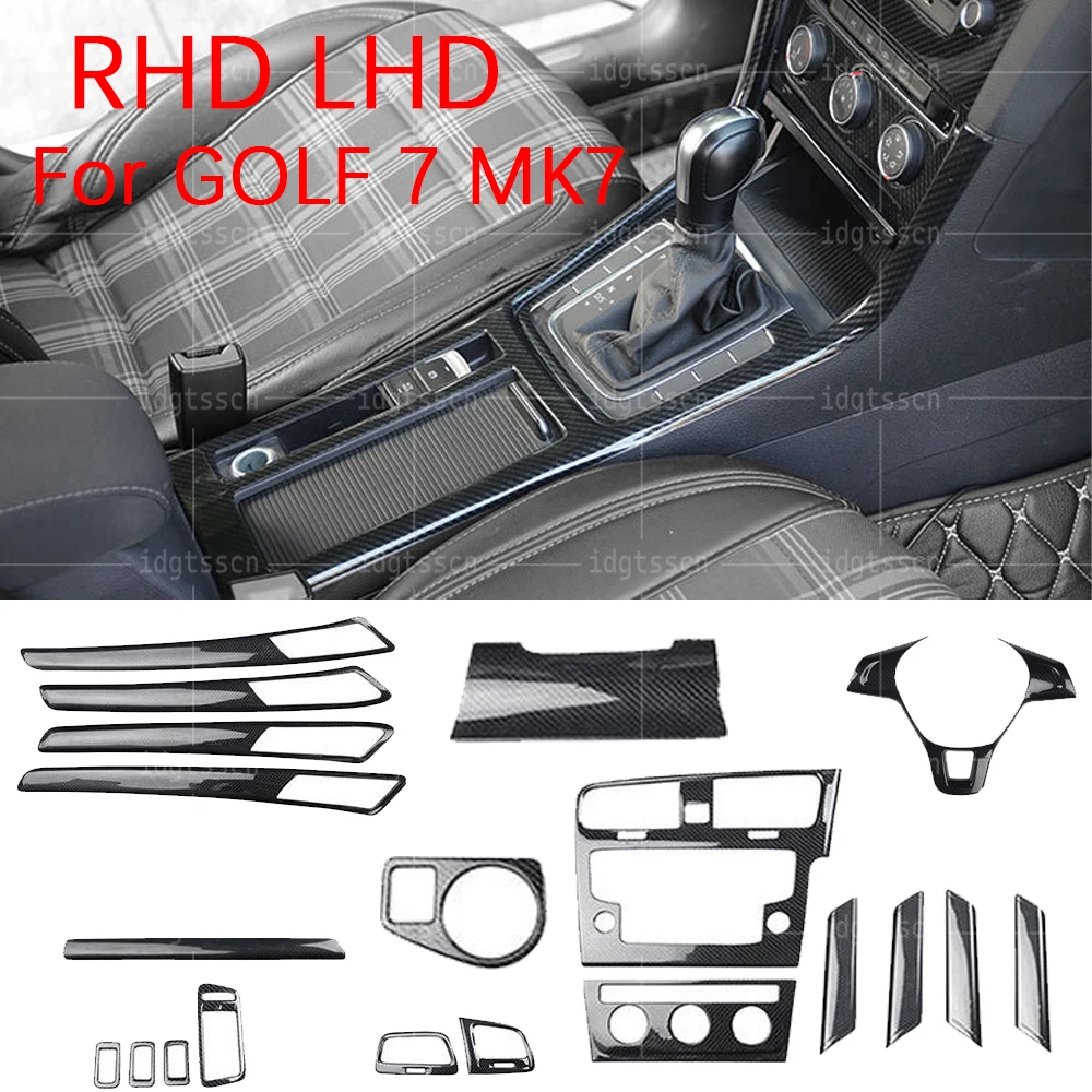 Для VW Golf 7 7,5 GTI MK7 интерьер автомобиля из углеродного волокна Полная яркость аксессуары стикер внутренняя отделка 
Для VW Golf 7 7,5 GTI MK7 интерьер автомобиля из углеродного волокна Полная яркость аксессуары стикер внутренняя отделка