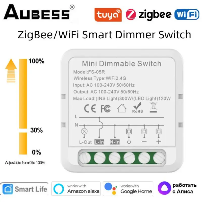 Tuya ZigBee WiFi Smart Dimmer Switch Module Breaker Need Neutral Smart Life Remote Control Works with Alexa Alice Google Home
Tuya ZigBee WiFi Smart Dimmer Switch Module Breaker Need Neutral Smart Life Remote Control Works with Alexa Alice Google Home