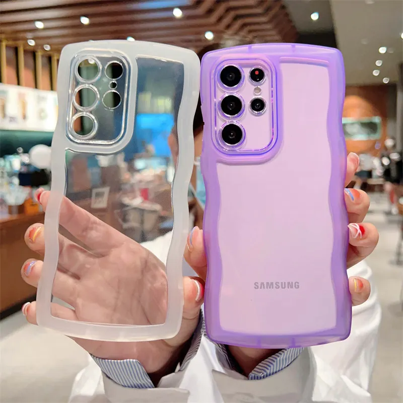 Purple Cute Transparent Wavy Silicone Phone Case For Samsung Galaxy S22 Ultra S21 S20 Plus + FE A53 52 51 33 32 23 31 13 Cover
Purple Cute Transparent Wavy Silicone Phone Case For Samsung Galaxy S22 Ultra S21 S20 Plus + FE A53 52 51 33 32 23 31 13 Cover