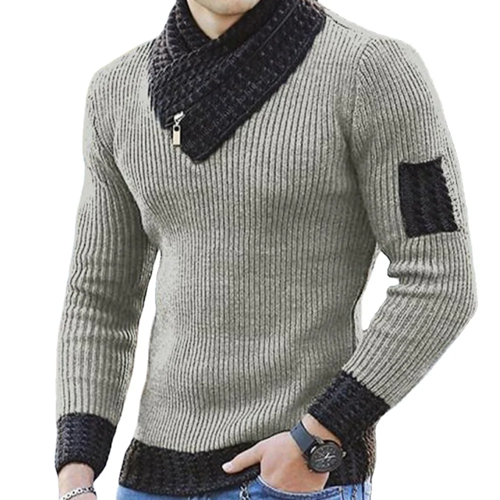 2022 Autumn New Men's Pullover Long Sleeve High Neck Sweater Color Matching Trend Sweater
2022 Autumn New Men's Pullover Long Sleeve High Neck Sweater Color Matching Trend Sweater
