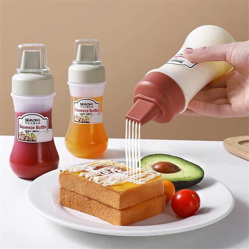 350ML 5 Hole Squeeze Condiment Bottles With Nozzles Plastic Ketchup Mustard Hot Sauces Olive Oil Bottles Kitchen Tools
350ML 5 Hole Squeeze Condiment Bottles With Nozzles Plastic Ketchup Mustard Hot Sauces Olive Oil Bottles Kitchen Tools