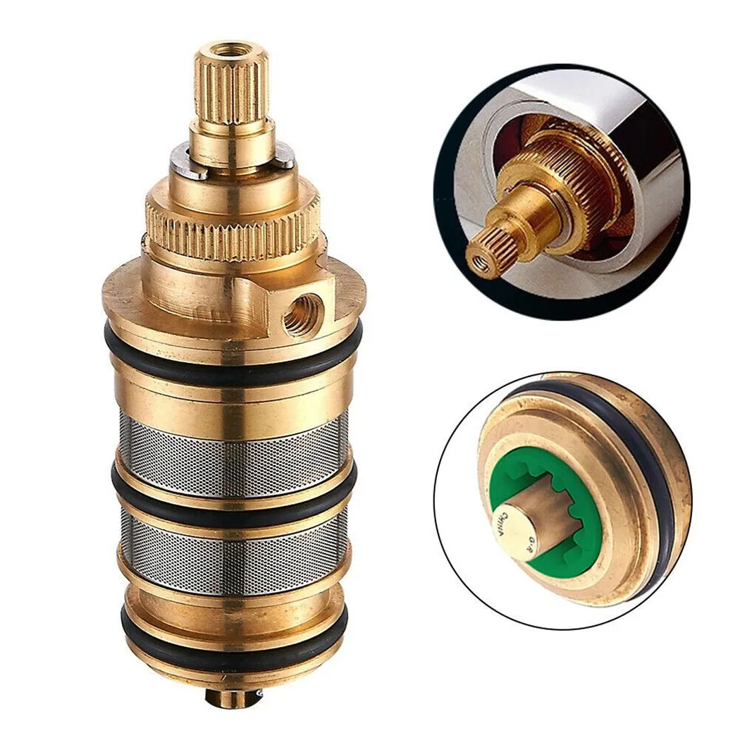 Thermostatic Cartridge Brass Replacement Shower Mixer Valve Bar Repair Kit Bathroom Water Temperature Control Faucet Cartridges
Thermostatic Cartridge Brass Replacement Shower Mixer Valve Bar Repair Kit Bathroom Water Temperature Control Faucet Cartridges