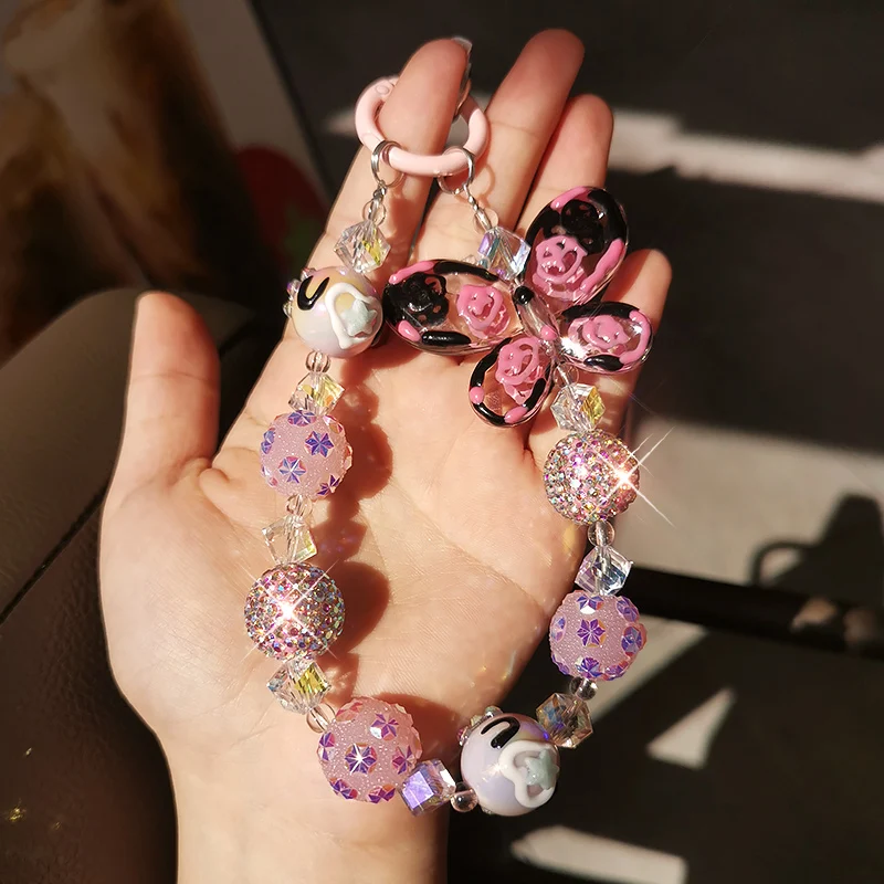 Mobile Phone Strap Universal Sling Loss Prevention Wrist Pendant Wrist Short Water Diamond Ball Fantasy Butterfly Pendant Chain
Mobile Phone Strap Universal Sling Loss Prevention Wrist Pendant Wrist Short Water Diamond Ball Fantasy Butterfly Pendant Chain