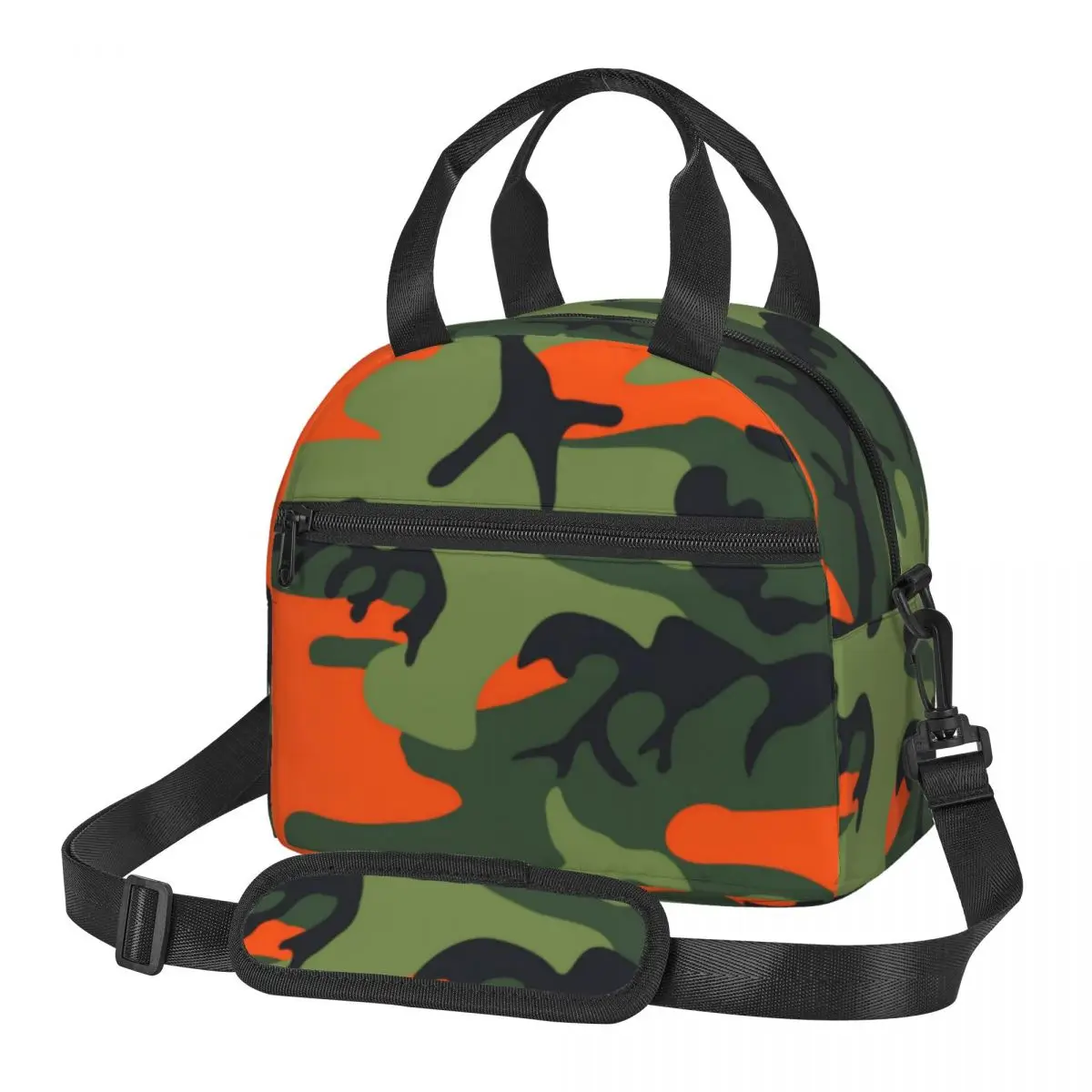 Orange And Green Camo Lunch Bag with Handle Army Vector Camouflage Cute Cooler Bag Cooling Picnic Pearl Cotton Thermal Bag
Orange And Green Camo Lunch Bag with Handle Army Vector Camouflage Cute Cooler Bag Cooling Picnic Pearl Cotton Thermal Bag