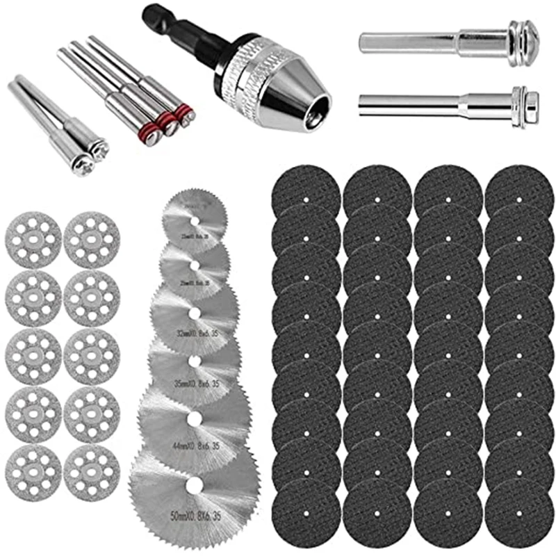 Rotary Cutting Wheels Tool Kit, Mini HSS Saw Blades Cutter, Diamond Cutting Kit With Mandrels For Wood Glass Plastic
Rotary Cutting Wheels Tool Kit, Mini HSS Saw Blades Cutter, Diamond Cutting Kit With Mandrels For Wood Glass Plastic