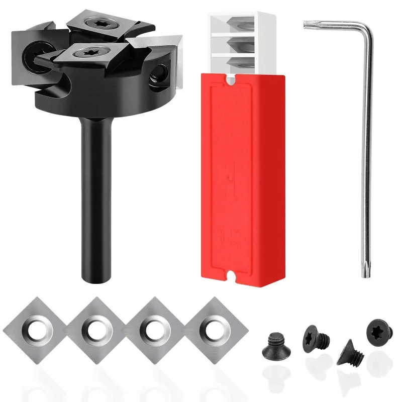 Woodworking Router Bit Engraving Machine Milling Cutter Equipped with 4 Carbide Inserts Carpentry Trimming Chamfering DIY Bits
Woodworking Router Bit Engraving Machine Milling Cutter Equipped with 4 Carbide Inserts Carpentry Trimming Chamfering DIY Bits
