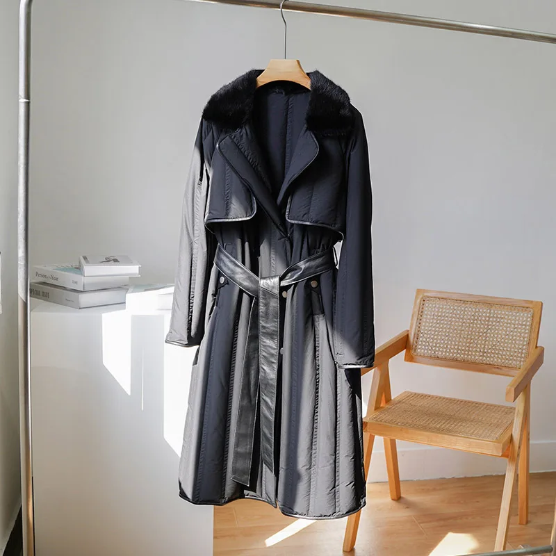 Aoottii 2022 90%White Duck Down Jacket Long Winter Jacket Women Coat Real Natural Mink Fur Collar Sheepskin Belt Warm Outerwear
Aoottii 2022 90%White Duck Down Jacket Long Winter Jacket Women Coat Real Natural Mink Fur Collar Sheepskin Belt Warm Outerwear