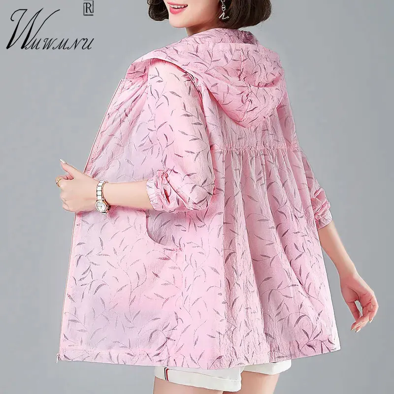 Mid Length Hooded Summer Jackets Women Spring Summer Casual Loose Prevent Bask in Thin Chaqueta Mom's Zip Oversized Outerwear
Mid Length Hooded Summer Jackets Women Spring Summer Casual Loose Prevent Bask in Thin Chaqueta Mom's Zip Oversized Outerwear