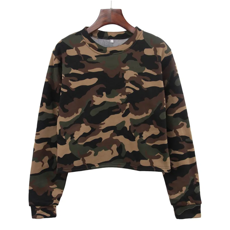 Fashion Camouflage Women's Sweatshirts Red Short Pullovers Long Sleeve Tops Women O-neck Sweatshirts Sprine Fall Women Clothing
Fashion Camouflage Women's Sweatshirts Red Short Pullovers Long Sleeve Tops Women O-neck Sweatshirts Sprine Fall Women Clothing