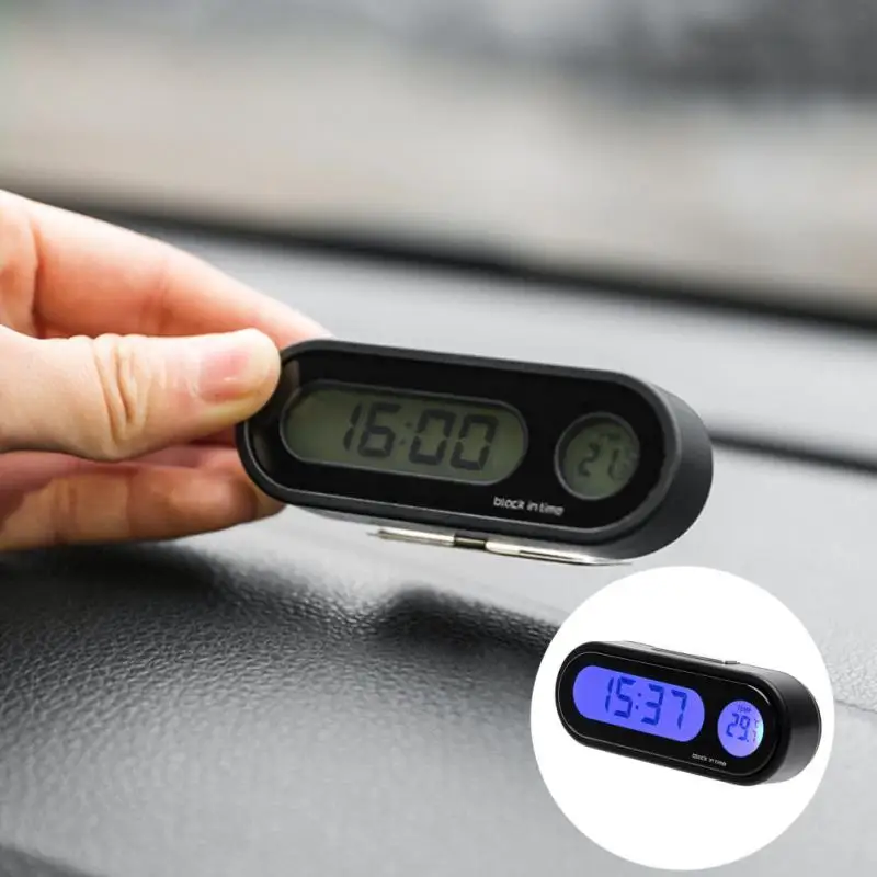 Mini Luminous Car Clock Automobiles Internal Car Digital Watch LCD Screen Black LED Luminous Thermometer Auto Dashboard Ornament
Mini Luminous Car Clock Automobiles Internal Car Digital Watch LCD Screen Black LED Luminous Thermometer Auto Dashboard Ornament