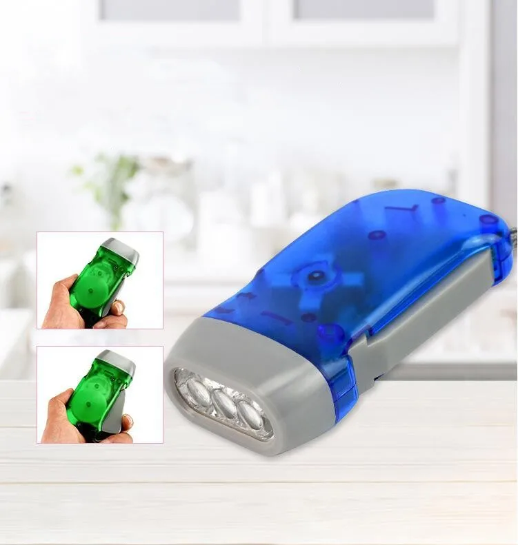 Ручное нажатие, 3 светодиодный, мощность, Заводной фонарик, фотовспышка, рукоятка, лампа для кемпинга, для улицы и дома 
Ручное нажатие, 3 светодиодный, мощность, Заводной фонарик, фотовспышка, рукоятка, лампа для кемпинга, для улицы и дома