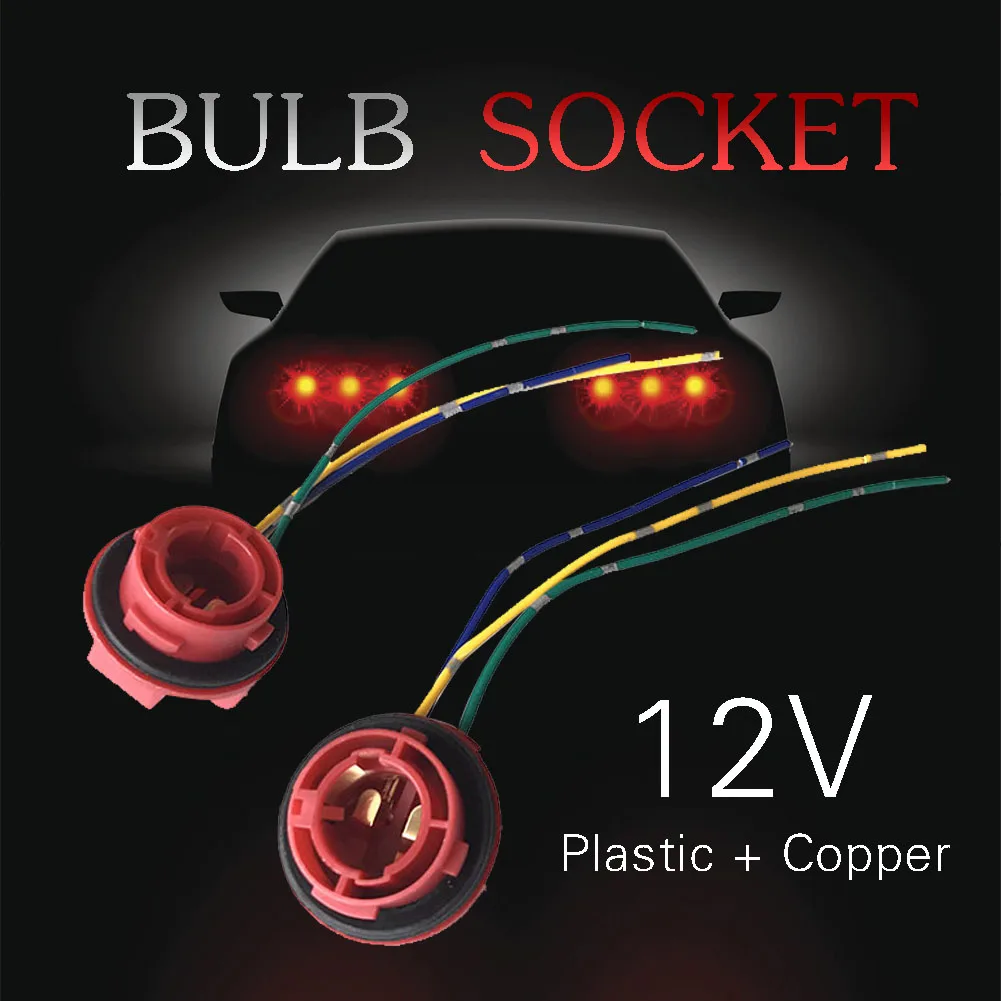 Auto Led Lights Bulb Socket Connector 2 Pack 1157 BAY15D Bulb Socket Pre-Wired Lamp Holder for LED Brake Stop Light
Auto Led Lights Bulb Socket Connector 2 Pack 1157 BAY15D Bulb Socket Pre-Wired Lamp Holder for LED Brake Stop Light