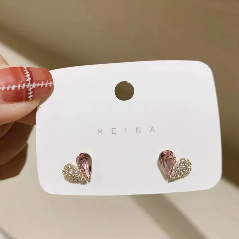 S925 Silver needle South Korea pink heart earrings simple heart small matching metal earrings for women trendy 2022 wholesale
S925 Silver needle South Korea pink heart earrings simple heart small matching metal earrings for women trendy 2022 wholesale