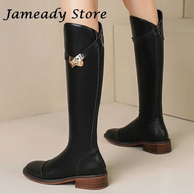 Belt Buckle Chunky Knee High Boots Women Fashion Leather Long Boots Back Zipper Round Toe Autumn Winter Mujer Knight Botas New
Belt Buckle Chunky Knee High Boots Women Fashion Leather Long Boots Back Zipper Round Toe Autumn Winter Mujer Knight Botas New