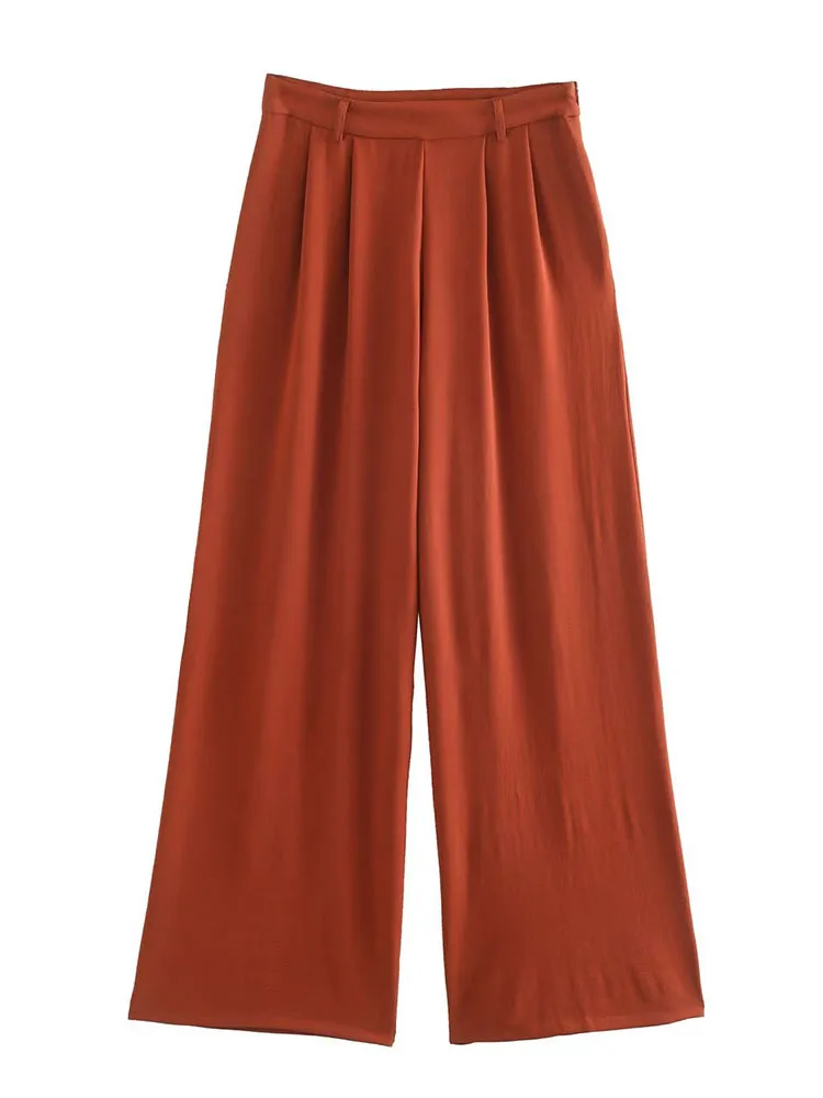 Women 2022 Autumn New Casual Fashion Pleated Wide Leg Pants Vintage High Waist Side Zipper Female Trousers Mujer
Women 2022 Autumn New Casual Fashion Pleated Wide Leg Pants Vintage High Waist Side Zipper Female Trousers Mujer