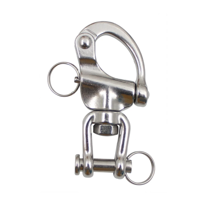Swivel Eye Snap Shackle Quick Release Bail Rigging Sailing Boat Marine Stainless Steel Clip 70/87/128mm
Swivel Eye Snap Shackle Quick Release Bail Rigging Sailing Boat Marine Stainless Steel Clip 70/87/128mm
