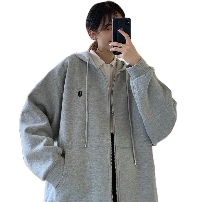 Женская толстовка, одежда, кардиган с капюшоном, модная однотонная зимняя свободная толстовка на молнии с длинным рукавом Tenafeicc 
Женская толстовка, одежда, кардиган с капюшоном, модная однотонная зимняя свободная толстовка на молнии с длинным рукавом Tenafeicc