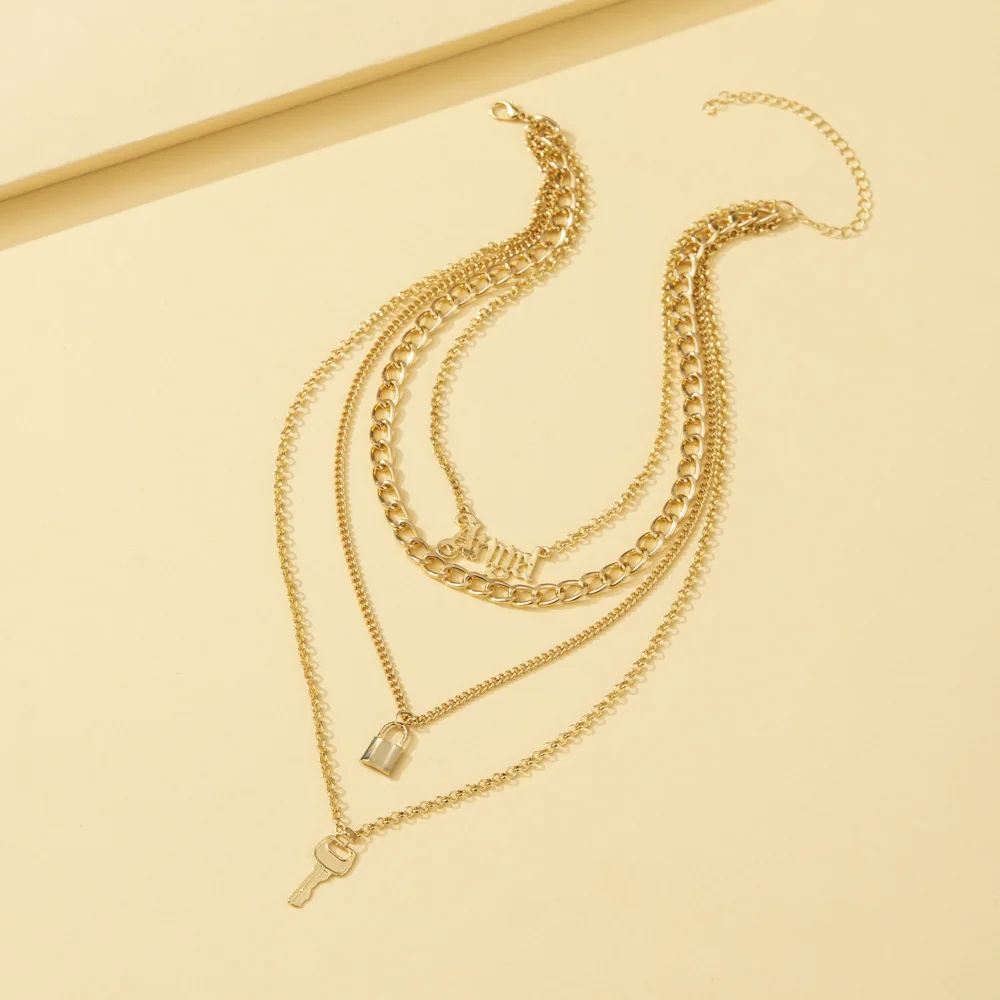 VG 6YM Multilayer Heart Lock Pendant Necklace Vintage Women Luxury Exquisite Neck Jewelry Chains Choker Wholesale
VG 6YM Multilayer Heart Lock Pendant Necklace Vintage Women Luxury Exquisite Neck Jewelry Chains Choker Wholesale