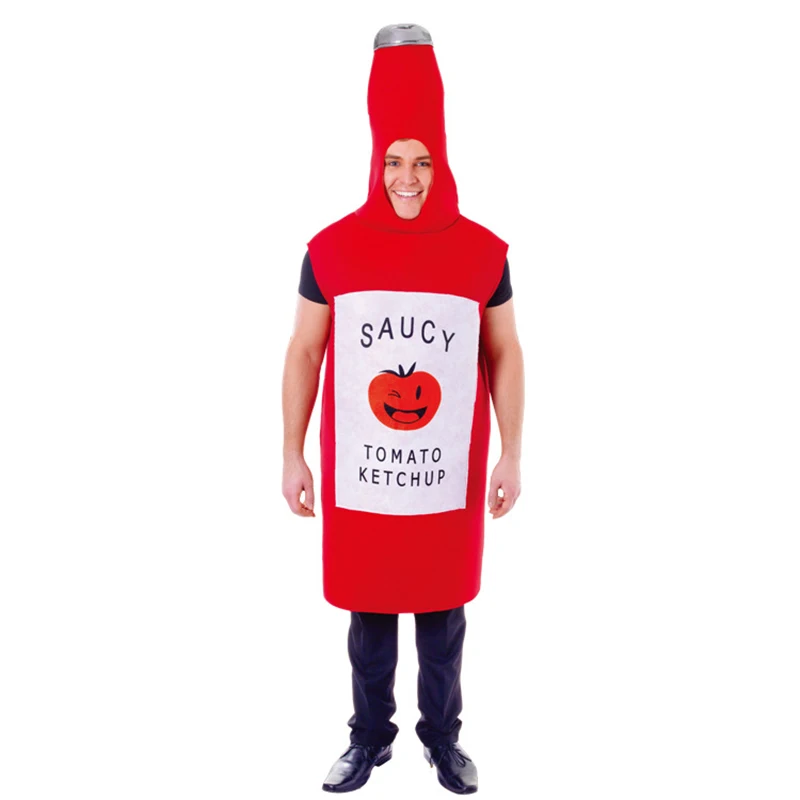 Unisex Saucy Tomato Ketchup Costume Cosplay Adult Men Women Funny Purim Halloween Party Fancy Dress Sponge Suit Tunic
Unisex Saucy Tomato Ketchup Costume Cosplay Adult Men Women Funny Purim Halloween Party Fancy Dress Sponge Suit Tunic