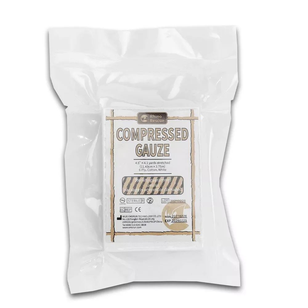 Стерильная сжатая Марля RHINO для аварийной повязки на рану, аптечки первой помощи и травматологии
Стерильная сжатая Марля RHINO для аварийной повязки на рану, аптечки первой помощи и травматологии
