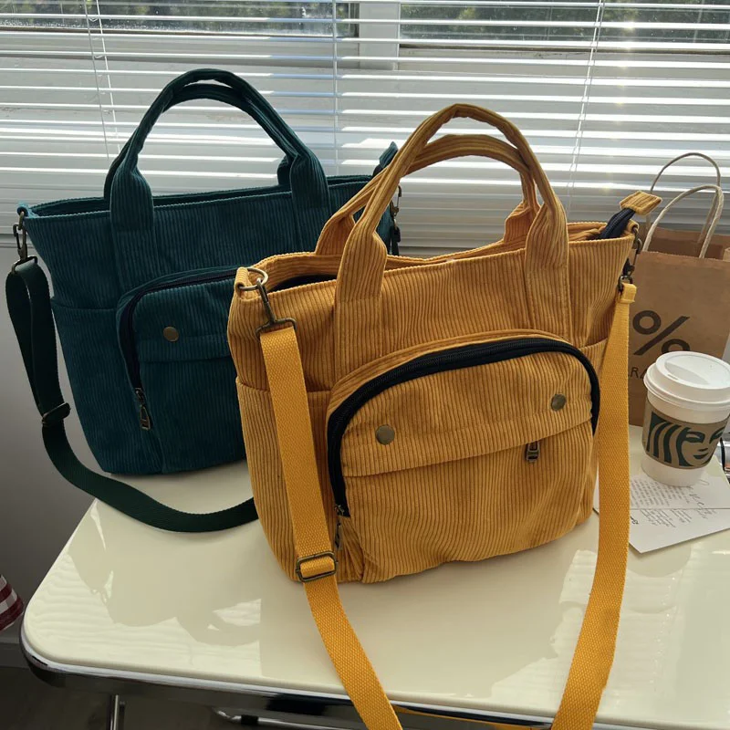 2023 Women Corduroy Shoulder Tote Solid Color Casual Handbag 2023 Canvas Messenger Bags Zipper Simple Crossbody Bag
2023 Women Corduroy Shoulder Tote Solid Color Casual Handbag 2023 Canvas Messenger Bags Zipper Simple Crossbody Bag