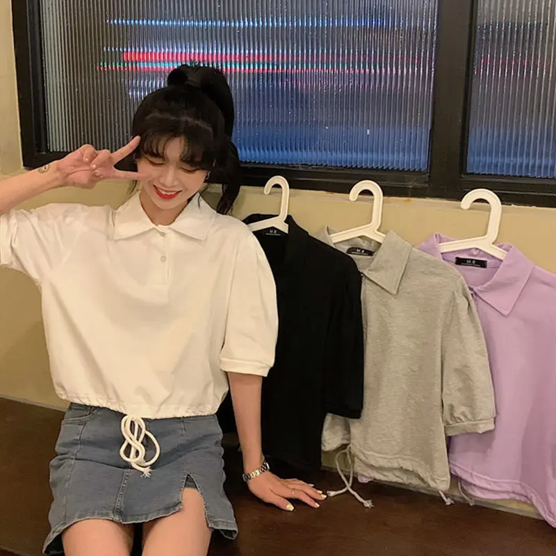 Summer Korean T-shirt Women's Students 2022 New Slim All-match Short-sleeved Top
Summer Korean T-shirt Women's Students 2022 New Slim All-match Short-sleeved Top