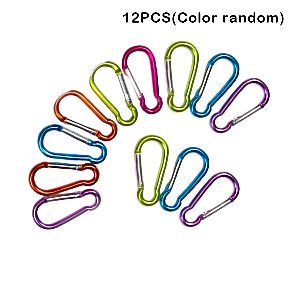 12Pieces Colorful Aluminium Alloy Climbing Buckle Keychain Carabiner Safety Buckle Hook Outdoor Camping Hiking Tools Random
12Pieces Colorful Aluminium Alloy Climbing Buckle Keychain Carabiner Safety Buckle Hook Outdoor Camping Hiking Tools Random