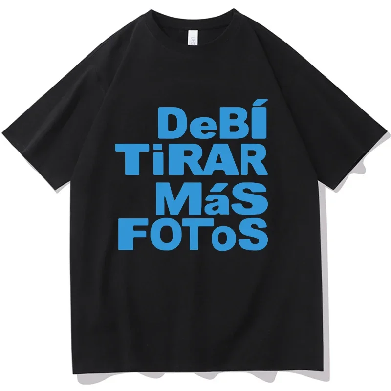 Bad Bunny Debi Tirar Mas Футболки для фанатов фотографий унисекс из чистого хлопка Топы с