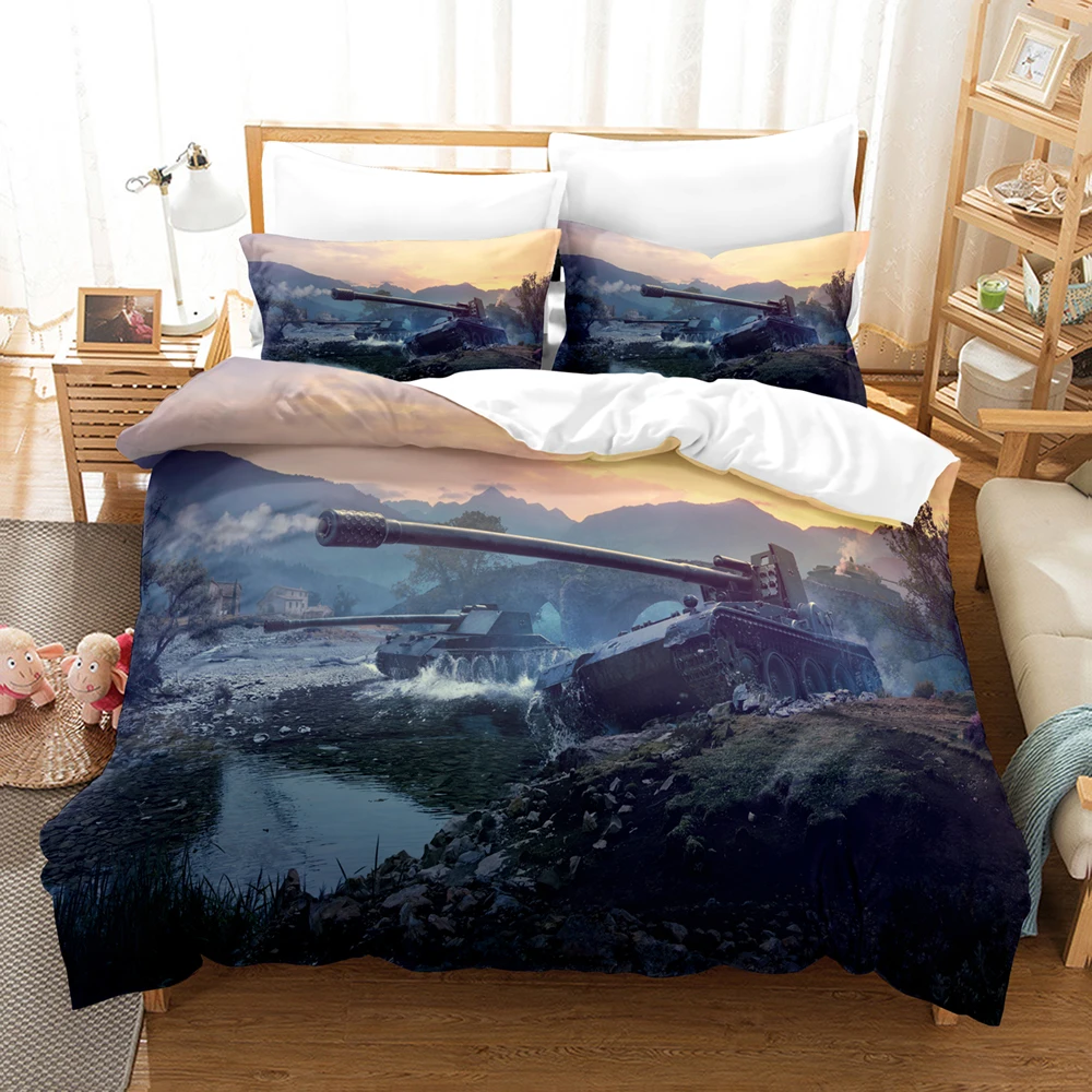 3D Tank Duvet Cover Set Cartoon Tank Print Bedding Set With Pillowcase 2/3pcs Comforter Cover For Bedroom Decor
3D Tank Duvet Cover Set Cartoon Tank Print Bedding Set With Pillowcase 2/3pcs Comforter Cover For Bedroom Decor
