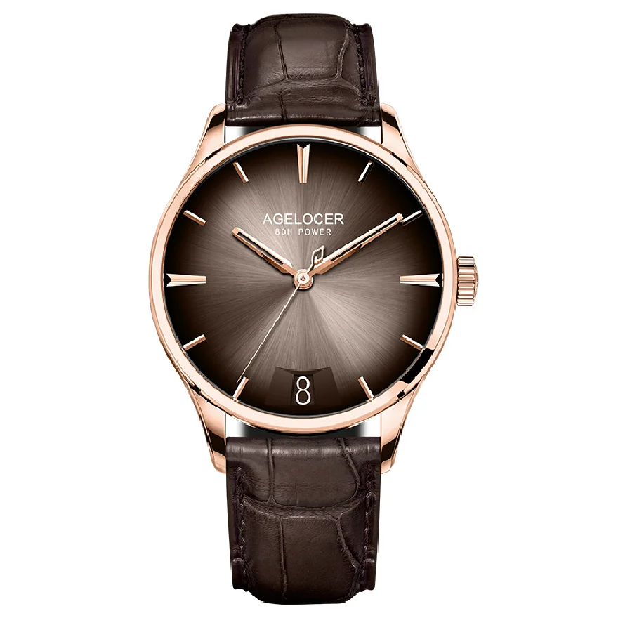 AGELOCER Men Watches Automatic Self-winding Mechanical Wrist Watch Men Top Brand Luxury Brown Watch Sapphire Rose Gold Clock
AGELOCER Men Watches Automatic Self-winding Mechanical Wrist Watch Men Top Brand Luxury Brown Watch Sapphire Rose Gold Clock