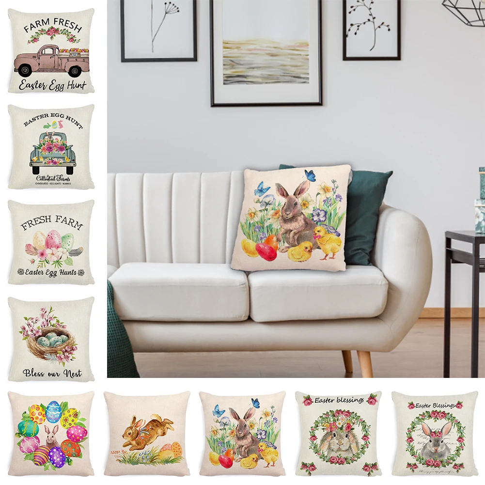 45X45CM Easter Throw Pillow Cover Rabbit Bunny Egg Decorative Pillowcase With Zipper Cushion Case For Holiday Home Party Decor
45X45CM Easter Throw Pillow Cover Rabbit Bunny Egg Decorative Pillowcase With Zipper Cushion Case For Holiday Home Party Decor