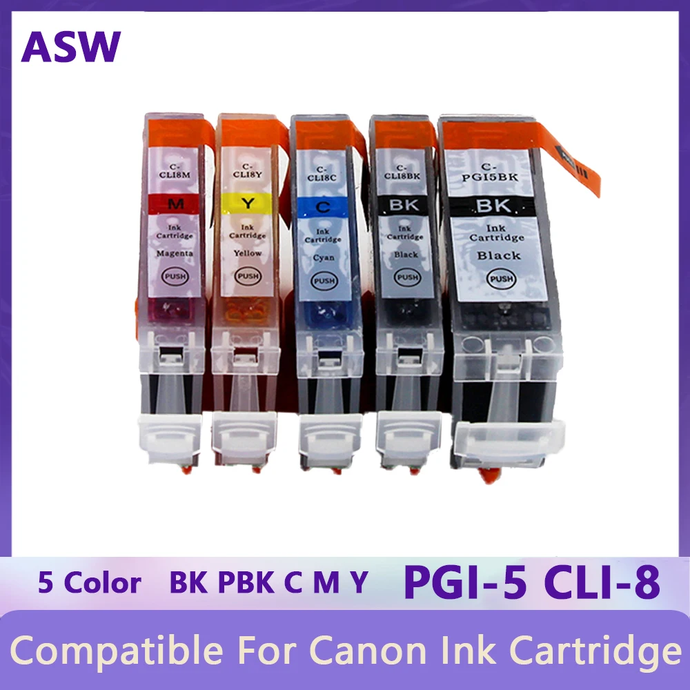 

Compatible Ink Cartridges PGI-5 CLI-8 PGI5 CLI8 for Canon PIXMA iP4200 iP4300 iP4500 MP500 iP5200 MP530 MP600 MP610 MP800