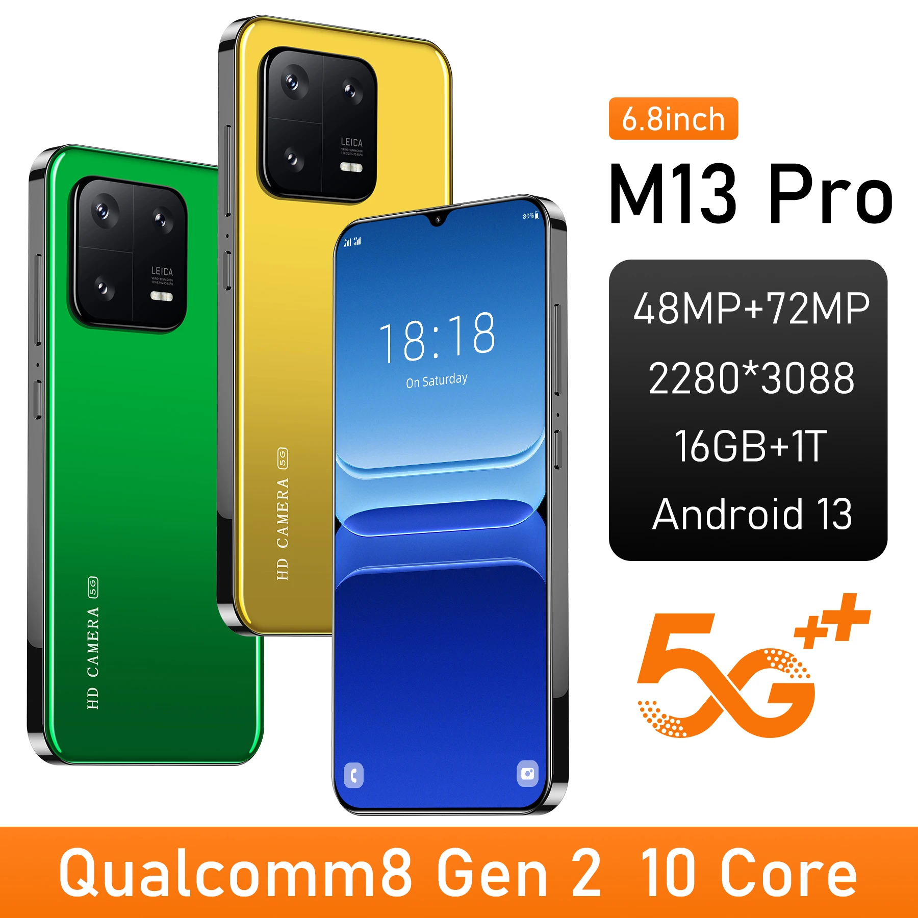 Новый смартфон M13 Pro HD Android 13, мобильный телефон 16 ГБ + 1 ТБ, разблокированный мобильный телефон, телефон с двумя SIM-картами
Новый смартфон M13 Pro HD Android 13, мобильный телефон 16 ГБ + 1 ТБ, разблокированный мобильный телефон, телефон с двумя SIM-картами