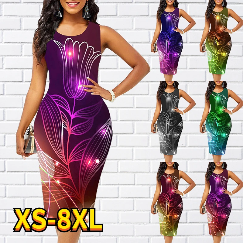 New Women's Shift Dress Knee Length Dress Fashion Sleeveless Floral Print Dress Summer Round Neck Casual Classic 2022 8XL
New Women's Shift Dress Knee Length Dress Fashion Sleeveless Floral Print Dress Summer Round Neck Casual Classic 2022 8XL
