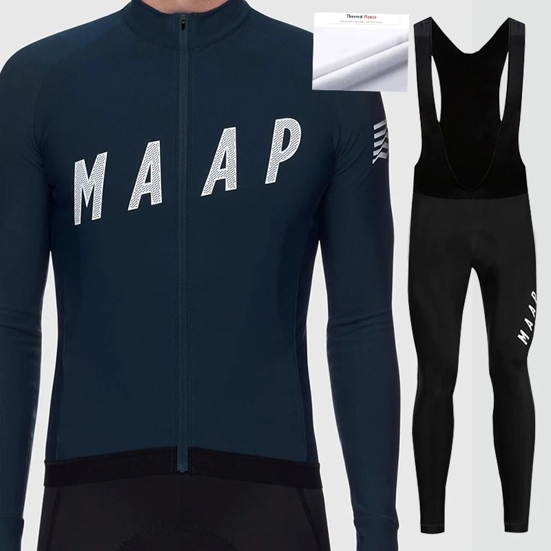 Pro MAAP Men's Winter Thermal Fleece Cycling Sets Cycling Suit Bike Jersey Bicycle Set Clothing Long Sleeves Maillot Ciclismo 
Pro MAAP Men's Winter Thermal Fleece Cycling Sets Cycling Suit Bike Jersey Bicycle Set Clothing Long Sleeves Maillot Ciclismo